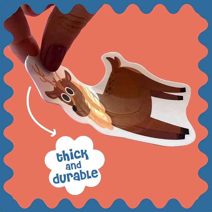 Stick4Ever Jelly Sticker Book - for Kids - Waterproof, Easy to Clean Jelly Stickers for Kids - Reusable Sticker Book for Toddlers with 50 Pcs of Reusable Stickers (Farm)