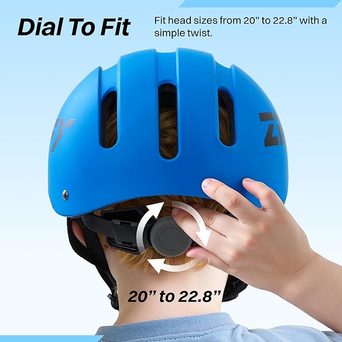 ZIFFY Kids/Toddler Bike Helmet, Adjustable, Lightweight, Safety Certified Scooter Helmet for Boys & Girls with Washable Inner Lining, 2 Sizes, 4 Colors – Fits Toddlers to Youth