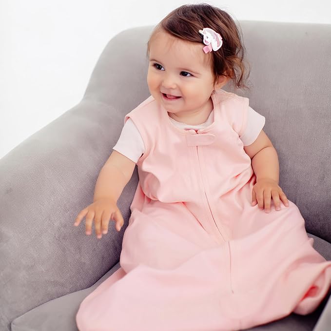 Mama Cheetah Baby Sleep Sack 0.5 TOG, Organic Cotton Baby Wearable Blanket with Two-Way Zipper, Swaddle Transition Baby Sleeping Bag for Newborn Infant Toddler Boy Girl, 6-12 Months