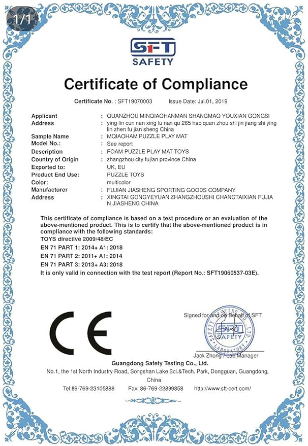 MQIAOHAM® 18 Pieces + 18 Edges Puzzle Play Mats, Soft Baby Play Mat, Kids Interlocking Foam Floor Tiles, Toddlers Carpet Playmats XZ301018-101110112