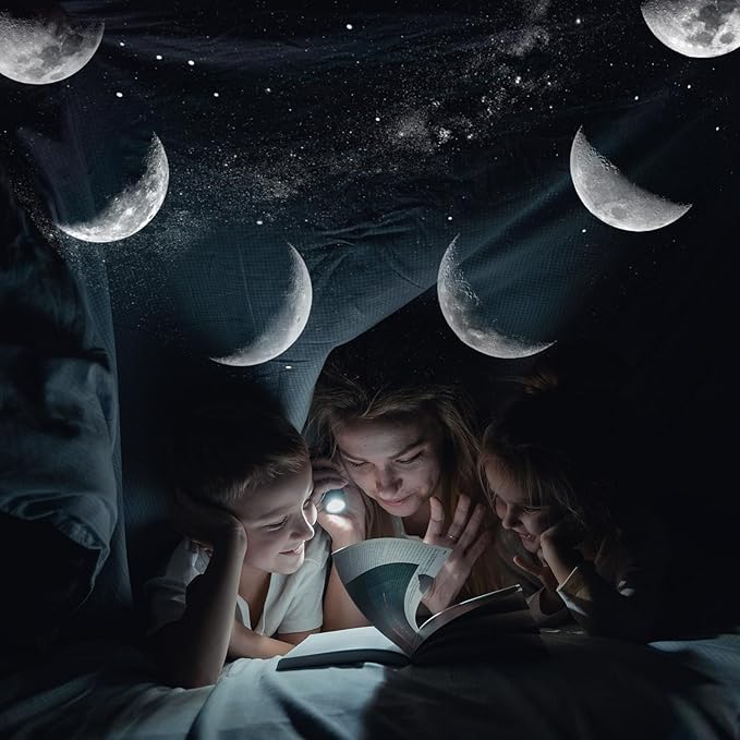 Orzorz Slide Discs Star Projector Galaxy Light Home Planetarium Projector (Work Star Projector) (Moon Phase)