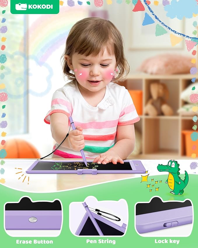 KOKODI 10 Inch LCD Writing Tablet, Purple Drawing Boards for Kids(Purple)