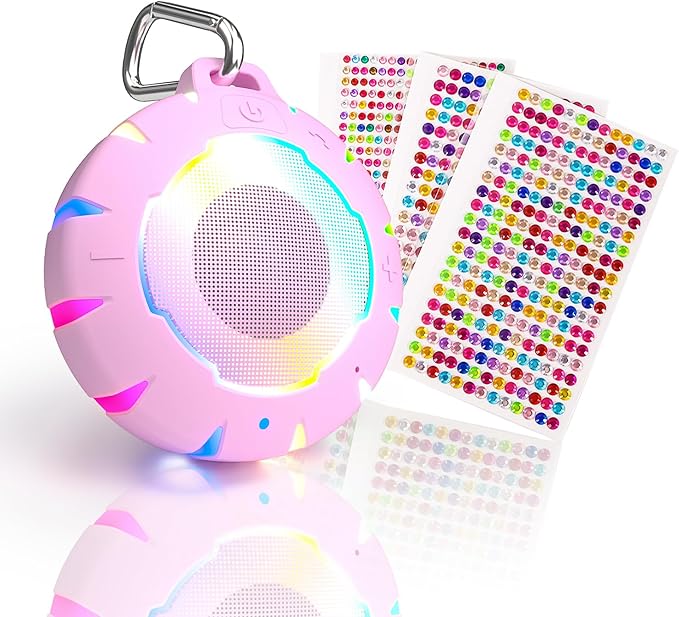 HEYSONG Bluetooth Shower Speaker + DIY Diamond Stickers – Great Gift for Girls