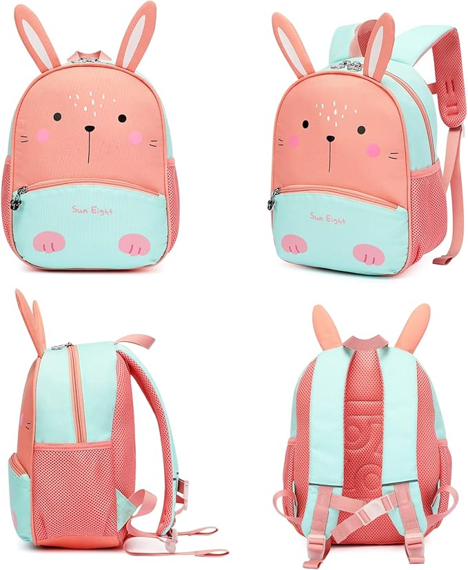 SUN EIGHT Cute Toddler Backpack Toddler Bag 3D Cartoon Mini Travel Bag for Baby Girl Boy 2-6 Years