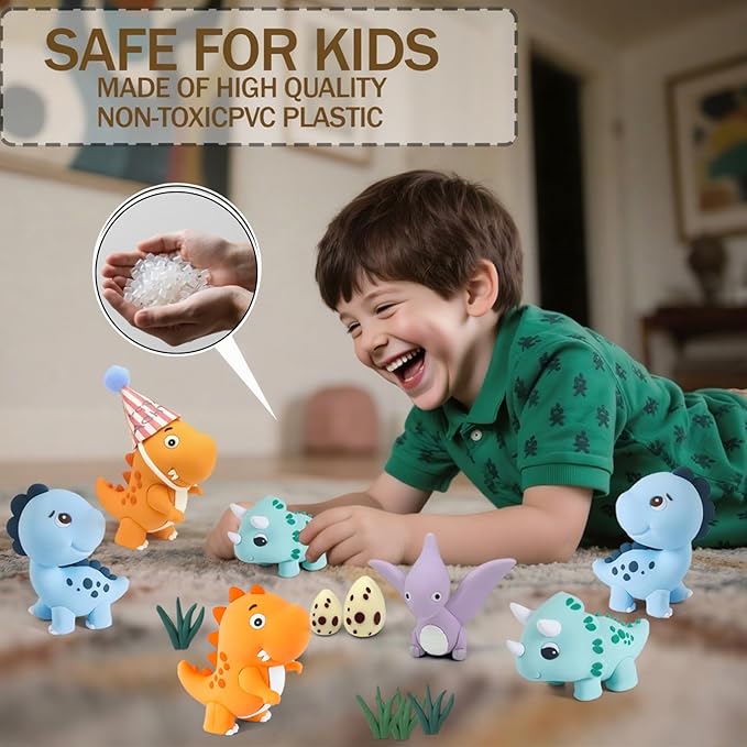 20pcs Dinosaur Cake Topper Set with Dinosaur Eggs - Reusable Dinosaur Cake Decorations，Dinosaur Birthday Decorations for Boys & Girls (Dinosaur Cupcake Toppers, Happy Birthday Cake Accessories)