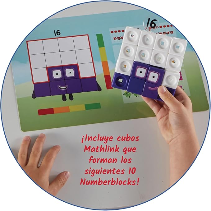 hand2mind Numberblocks MathLink Cubes 11-20 Activity Set, 30 Numberblocks Activities Linked to TV Episodes, 155 NumberBlocks MathLink Cubes, Numberblocks Toys, Math Cubes, Homeschool Supplies
