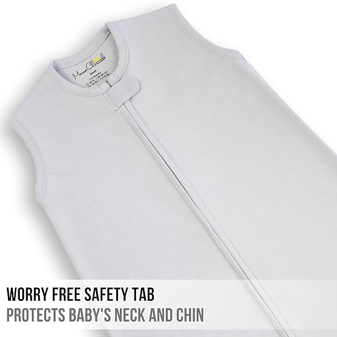 Mama Cheetah Baby Sleep Sack 0.5 TOG, Organic Cotton Baby Wearable Blanket with Two-Way Zipper, Swaddle Transition Baby Sleeping Bag for Newborn Infant Toddler Boy Girl, 6-12 Months