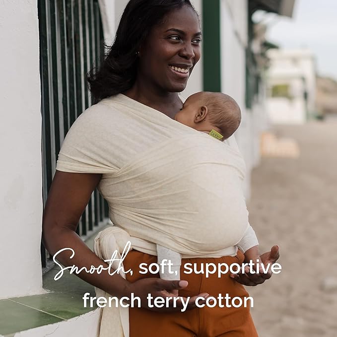 Boba Baby Wrap Carrier – Original Baby Sling Carrier for Newborns (7–35 lbs), Soft, Secure, Hands-Free & Ergonomic, Ideal for Comfortable Bonding, New Parents (Serenity Oat Meadow)