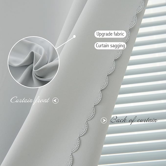 self Adhesive Curtains Portable Blackout Curtain Simple and Easy to Install Bedroom Window Thermal Lnsulated Kitchen Room Darkening Black Small Drapes, 47" W X 59" L, White, 1 Panel