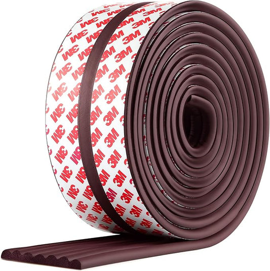 Baby Proofing Edge Corner Protector, 16.4 ft Edge Guards Padding with 3M Adhesive, Extra-Wide Soft Rubber Foam Padding, Furniture,Sharp Edge Safety Corner Edge Bumper Guard-Brown