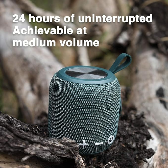 Portable Speakers Bluetooth Wireless Outdoor Small Bluetooth 5.0 Dual Pairing Shower Speaker, 24H Playtime Stereo Surround Sound, IPX7 Waterproof for Travel, Pool