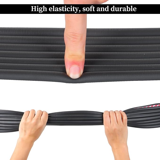 Corner Protector for Baby, Widen Edge Protector with Adhesive Backing, Baby Proofing Edge Corner Protectors Self Adhesive Furniture Corner Guard Bumper for Table, Desk, Fireplace (Black, 6.6ft)