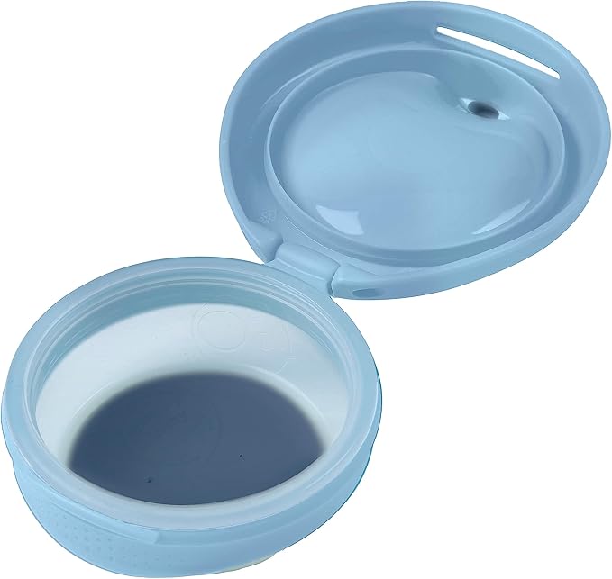 b.box Fill + Feed (Lullaby Blue) | Reusable Baby Food Pouch | For Babies & Toddlers 4m+ | Silicone/Nylon Pouch, BPA-Free Lid | Dishwasher & Microwave Safe | 110mL (3.7oz, ½ Cup) Capacity