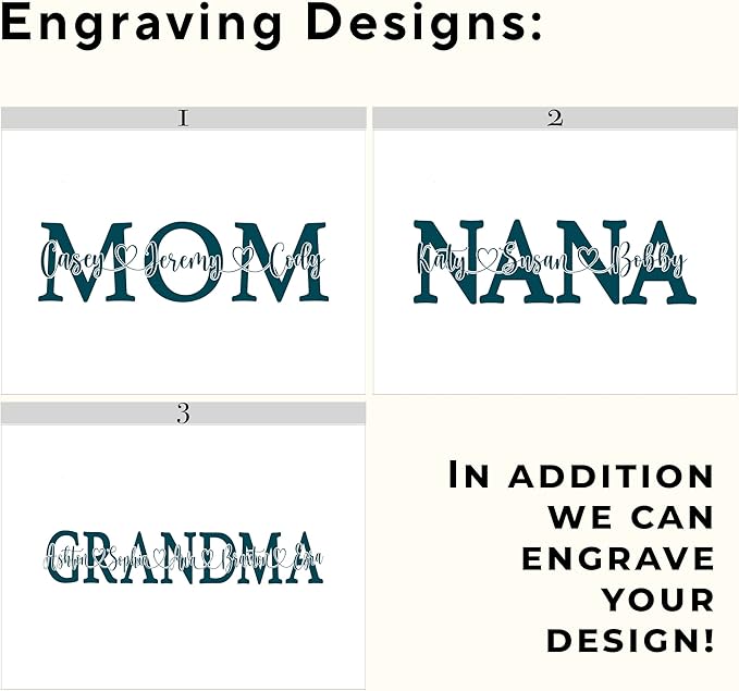 Mom Gifts from Daughters - Personalized Gift for Mom from Kids, Wooden Memory Box for Keepsakes, Unique Gifts from Son for Mothers Day, Christmas, Cute Birthday Gifts Ideas, Xmas Present, 11x8x4,75 in