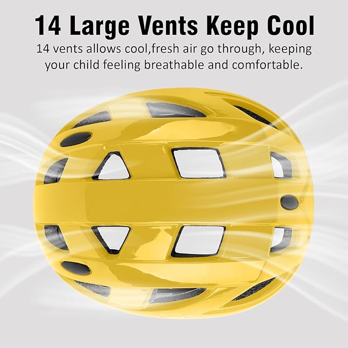 Kids Bike Helmet,2 Sizes Adjustable for Youth Child Boys & Girls Ages 3-5-8-14,Ventilation and Multi-Sport for Bicycle Scooter Skate