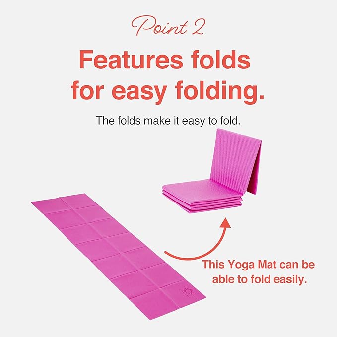 Folding Yoga Travel Pilates Mat Foldable Easy to Carry to Class Beach Park Tear resistant Travel Picnics 4mm Thick 9 Colors