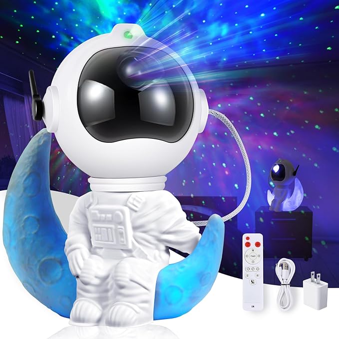 Astronaut Galaxy Projector Night Light - Nebula Star Projector with Timer & Remote, Room Decor for Kids Adults, Christmas Birthday Valentines Day Gift
