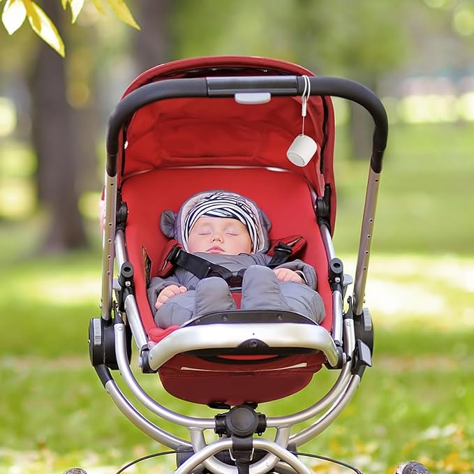 White Noise Machine | Paussion Long-Lasting Fast Charging Portable Travel Mini Sound Machine with 25 Soothing Sounds for Adults, Kids, and Babies | Auto Timer, Travel, Sleep, Baby, Fan - White