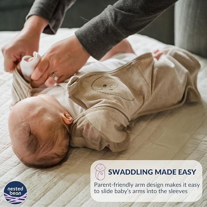 Nested Bean Air 6-in-1 Adaptable Baby Sleep Sack - Unweighted - Comfort & Safety for Natural Sleep, Preferred Arm Position Reduces Startle Reflex, Better for Baby, SM (13-18.5 lbs.) Sage