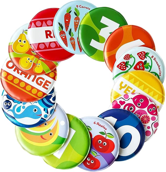 Floating Baby Flash Cards for Bathtub - Learn Numbers, Counting and Colors - Educational Bath Toys for Babies & Toddlers 3 Plus Months (Set of 21)