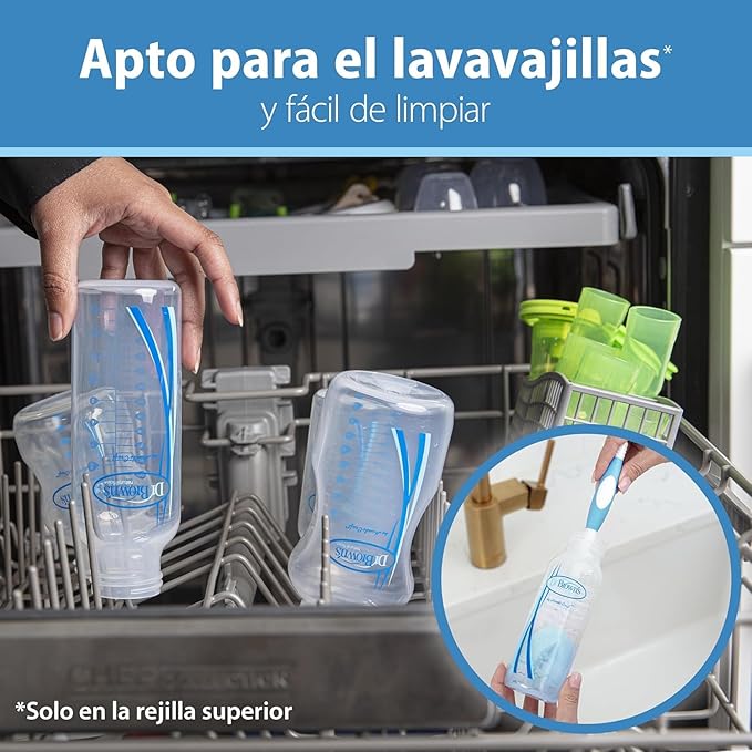 Dr. Brown's Natural Flow Anti-Colic Options+ Narrow Baby Bottle, Dream Adventure, 8 oz/250 mL, with Level 1 Slow Flow Nipple, 0m+, 4 Count (Pack of 1)