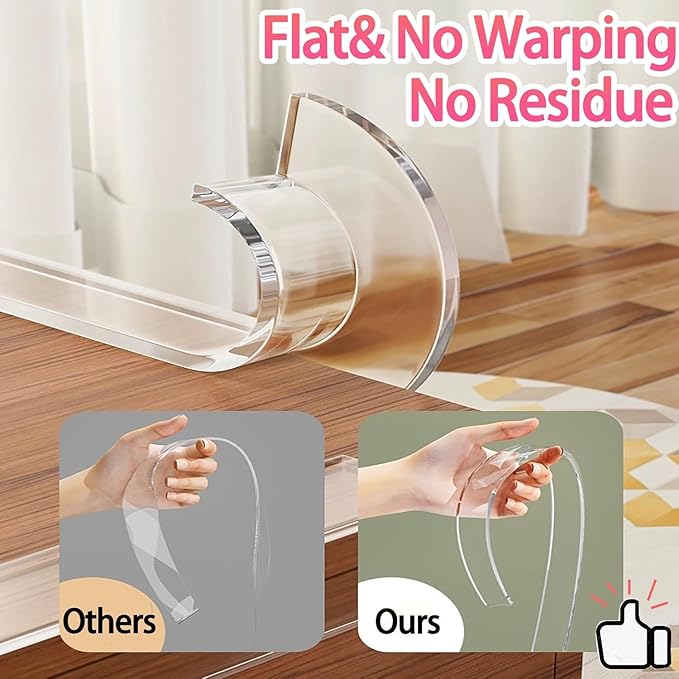 Clear Soft Corner Protectors for Furniture Strip 0.8in x3.28FT,2 Roll Sharp Edge & Table Bumper,Window Edge,Wall Protector,Soft Corner Guards Safe for Proof,Table Corner Protectors in Family