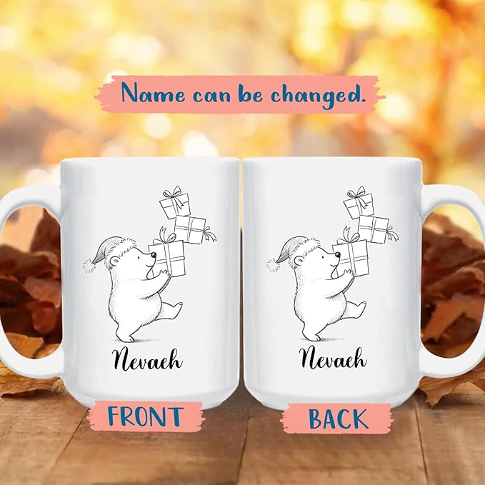 Polar Ceramic Coffee Mug 11 15 Oz, Personalized Polar Lover Coffee Cup Gift For Family Best Friends Sister Brother, Custom Polars Accent Mug Cup With Name, Polars Bear White Mugs Gift For Birthday