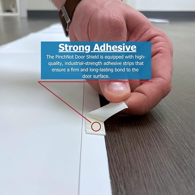 Cardinal Gates PinchNot 180 Degree Door Pinch Guard for Kids Safety-Door Hinge Protector for Babies-CSP24-Door Finger Pinch Shield Single for Front of Door-Child Proof Jamb-Made in USA