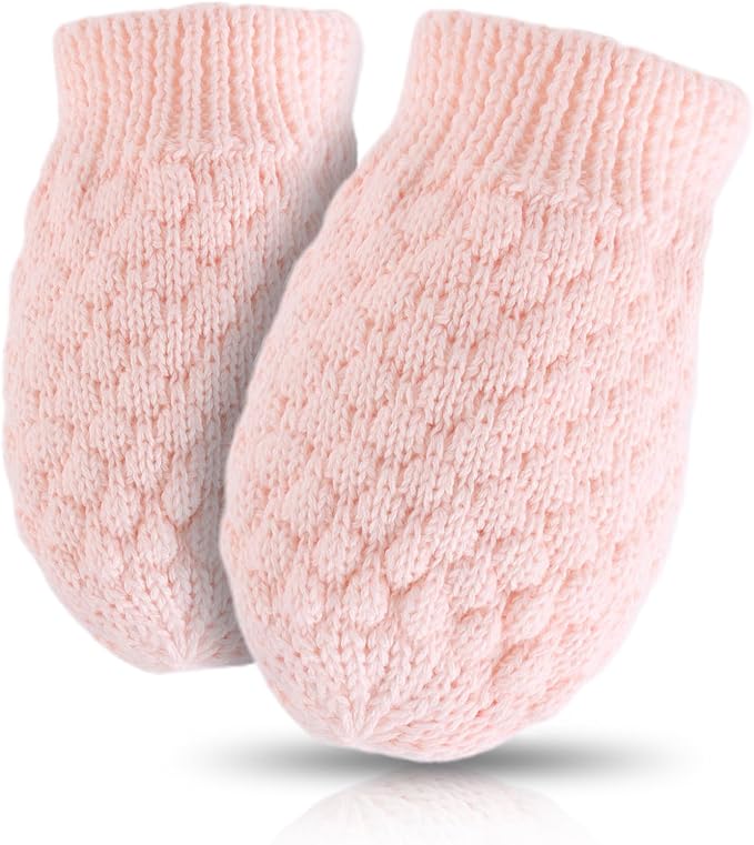 Baby Knit Mittens Toddler Boys Girls Gloves Winter Infant Newborn No Scratch Mitten 0-3 Years