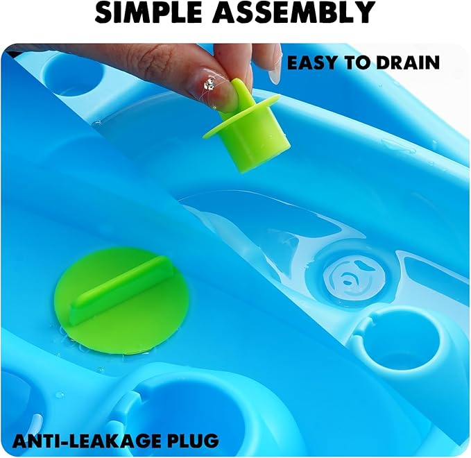 CozyBomB™ Water Table for Toddlers 3-5 | Outdoor Toys Water Play Table, Magnetic Fishing Toy Game, Summer Splash Pond Showers Sand Activity, Sensory Party Birthday Gift Kids Ages 4-8 9-12 (1-Tier)