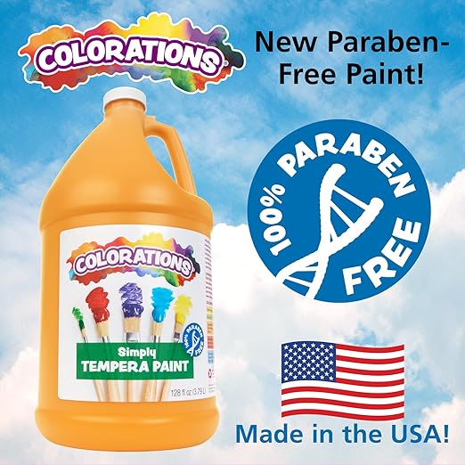 Colorations Paraben-Free Tempera Paint for Kids - 1 Gallon, Vibrant Magenta. Non-Toxic and Made in the USA, Classroom Must Haves, Bulk Arts and Crafts Supplies