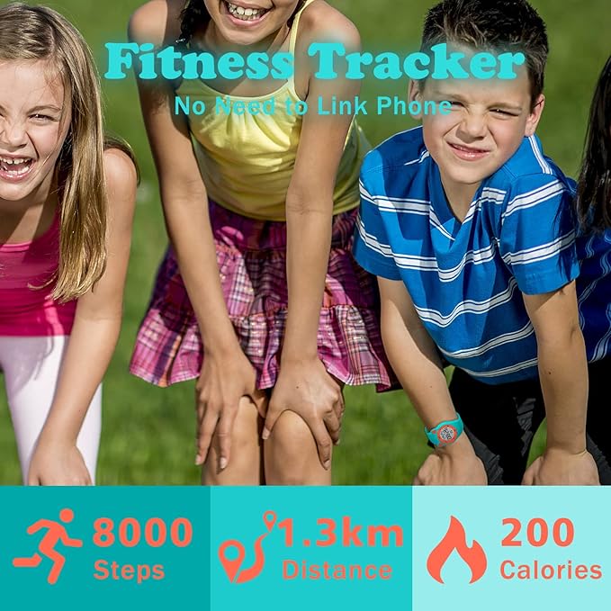 Kids Watches for Girls Boys Digital Sport Watch with Step Counter Pedometer Vibration Alarm Clock, No App Waterproof Fitness Tracker Kids Watch Boys Girls Teens Students Ages 5-16