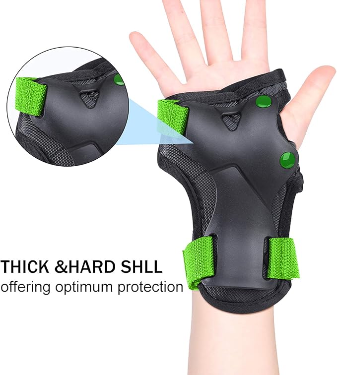 TXJ Sports Knee Pads Elbow Pads with Wrist Guards Protective Gear Set for Kids Youth Skateboard Sports Skateboarding Roller Skating Bicycling 6 in 1