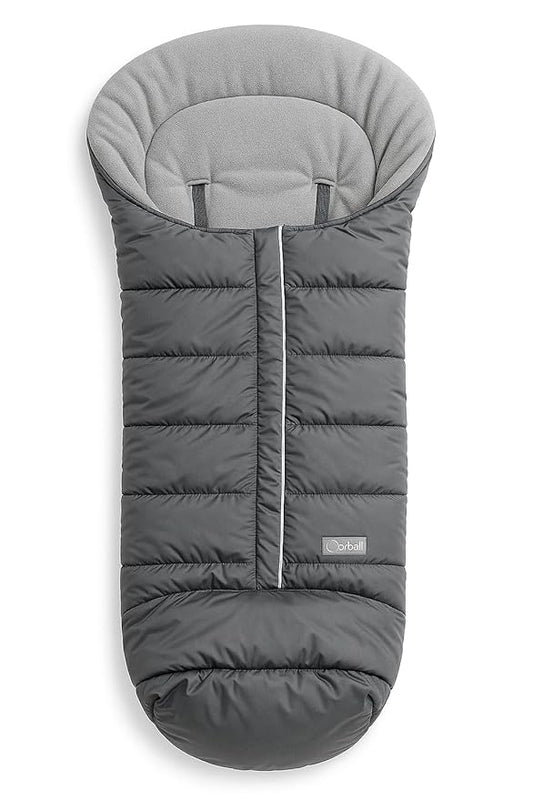 Orzbow Universal Stroller Bunting Bag with Extra Footmuff for Toddler, Kids, Warm Waterproof Stroller Blanket, Winter Cover, Baby Bunting Bag - Protect Babies from Cold Winds, Grey
