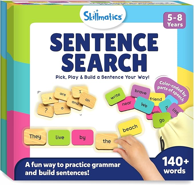Skillmatics Learning Toys - Sentence Search, Fun Sentence Building Activity, Creative Word Play, Educational Toys for Kids, Gifts for Boys and Girls Ages 5, 6, 7, 8