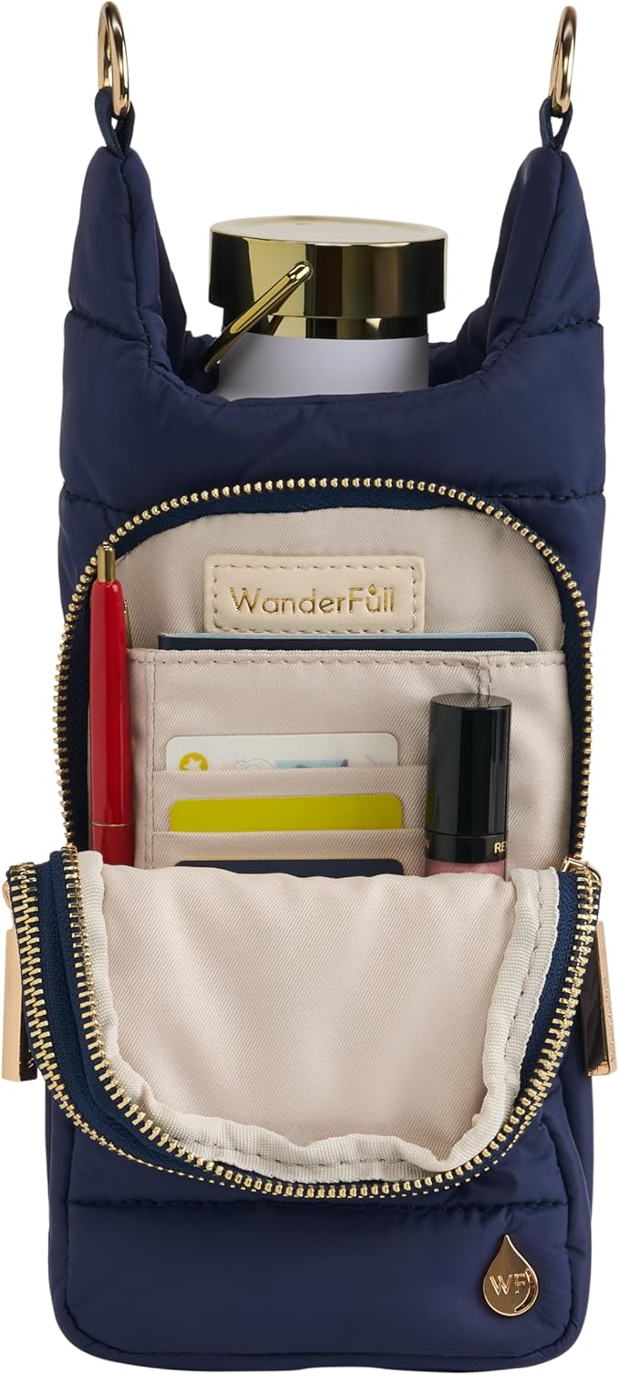 WanderFull® Original HydroBag® Collection, Water Bottle Holder w/Strap & Phone Pocket, Hands-Free Crossbody Water Bottle Bag