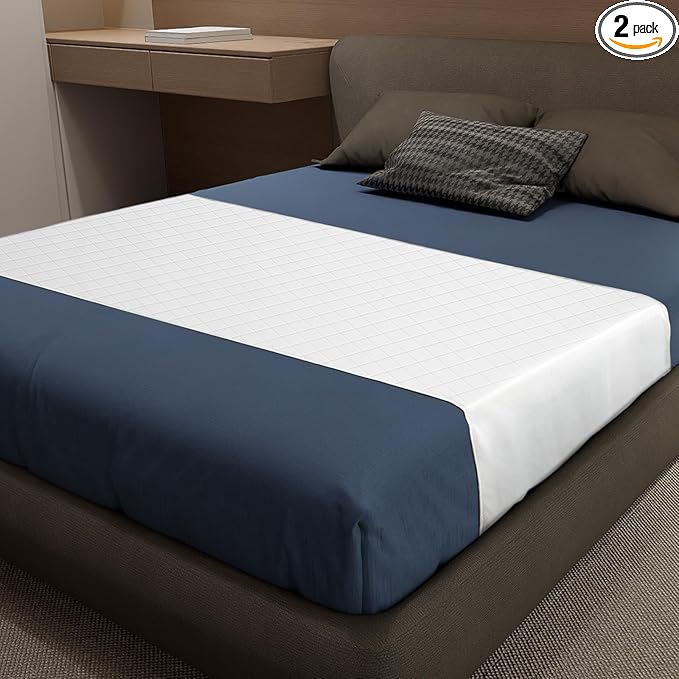 Bed Pads Washable Waterproof, Twin (38" x 36", Pack of 2) Incontinence Bed Pads & Pee Pads, Perfect for Kids, Adults and Elderly