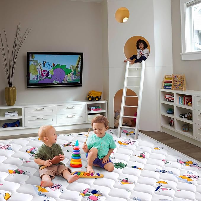 Baby Play Mat - 71" X 59",Premium Thicker Foam One-Piece Crawling Mat, Machine Washable, Extra Large Anti-Slip Activity Playmat for Babies, Toddlers & Infants