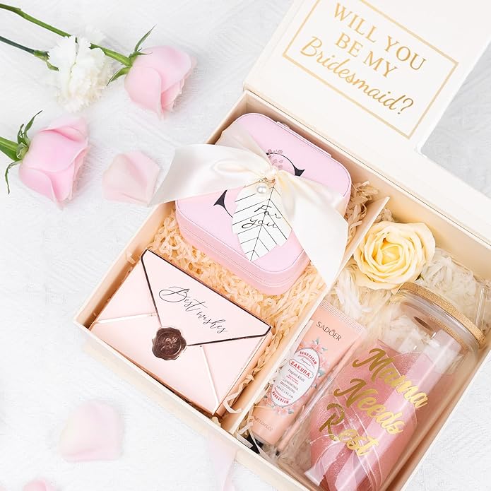 AYGXU Travel Jewelry Box for Women and Girls - Small Case With Initial A-Z - Teacher Gifts