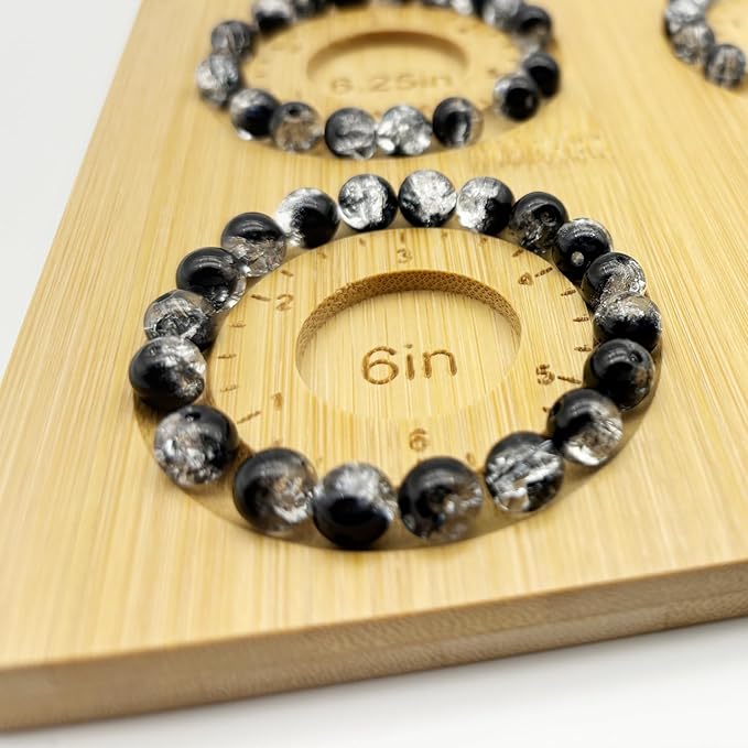 Petoysoso Bead Boards for Jewelry Making, Bamboo Beading Board for Jewelry Bracelet Making, Bracelet Bead Board for Bracelet, Jewelry Making Supplies, Sizes 5" to 8"