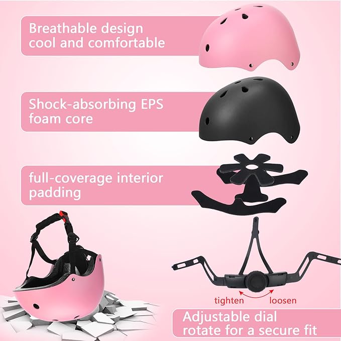 Kingdder 4 Pack Kids Helmets Toddler Adjustable Bike Helmet Ages 3-8 CPSC Certified Children Training Headwear for Boys Girls Skateboard Bicycle Scooter Cycling Riding Sports