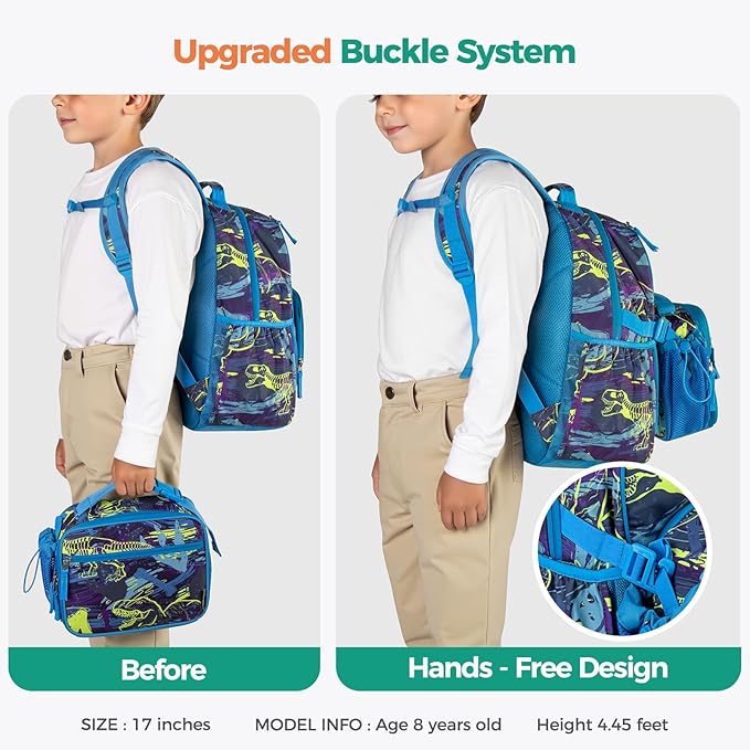 Choco Mocha Lightning Backpack for Boys, Elementary School Backpack for Boys Ages 6-8 Kids Kindergarten Backpack Bookbag 17 Inch with Chest Strap, Blue