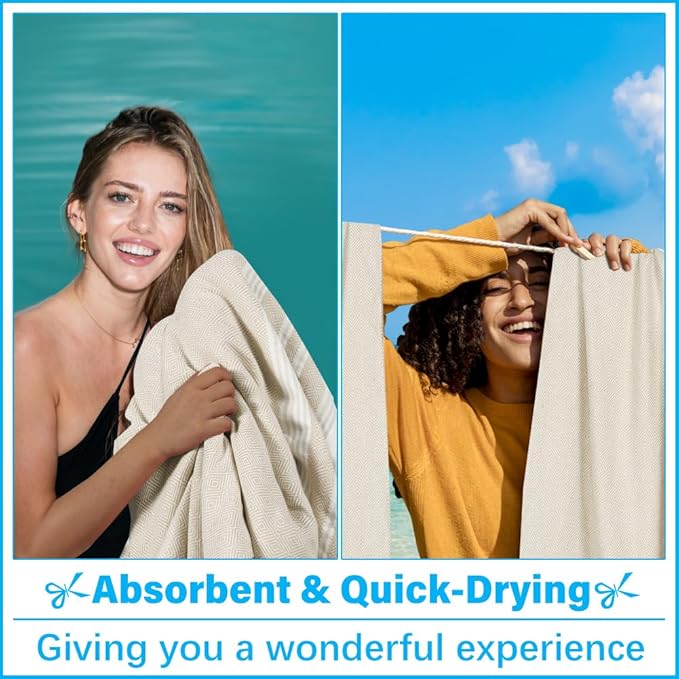 Oversized Turkish Beach Towel Blanket XXL Cotton Sandproof Towels Boho Woven Extra Large Big Sand Free Giant Throw Thick Blankets Huge Quilt XL Picnic Camping Necessities Cloud For Adult Gifts