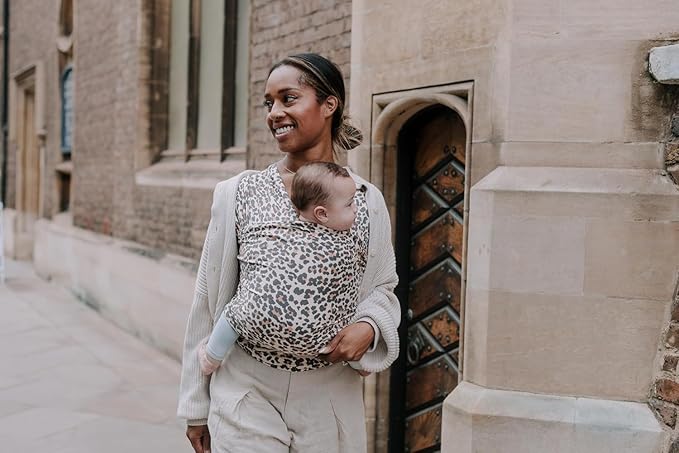 Boba Baby Wrap Carrier - Original Baby Carrier Wrap Sling for Newborns - Baby Wearing Essentials - Newborn Wrap Swaddle Holder, Newborn to Toddler Infant Sling (Leopard)