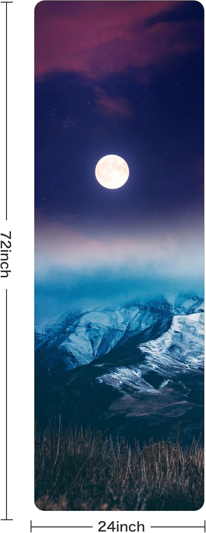 Non Slip Yoga Mat TPE Workout Mat for Men Women, Thick Workout Mat with Carrying Strap, Fitness Mats for Exercise, Yoga, Fitness, Pilates, Floor Workouts (72" x 24" x 6mm)