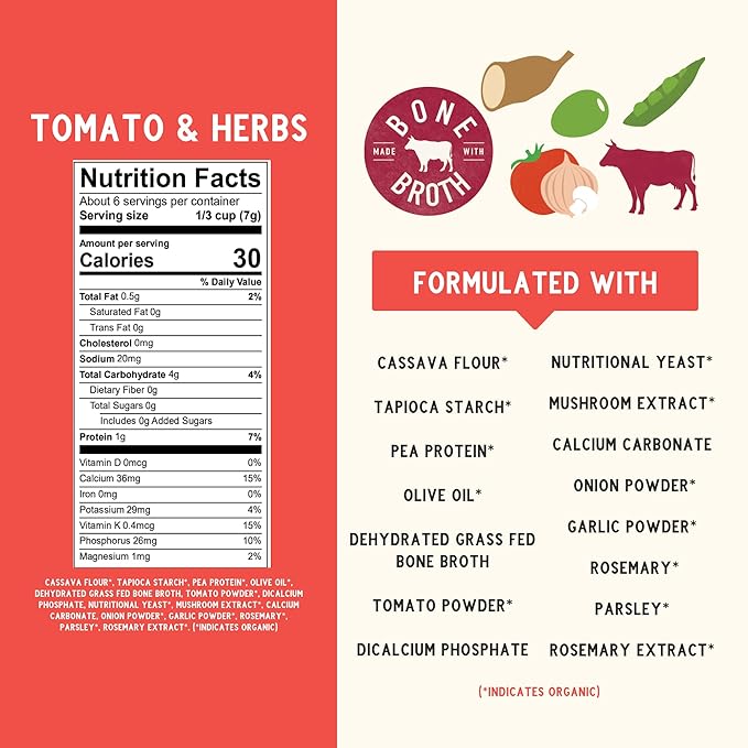 Serenity Kids 6+ Months Grain Free Puffs Toddler & Baby Snack | No Added Sugar, Gluten & Rice Free, Allergen Free | Made with Organic Cassava, Veggies, and Herbs | Tomato & Mushroom | 1 Count