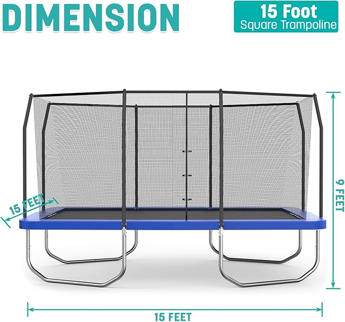 Skywalker Trampolines 9FT 14FT 15FT Trampoline with Enclosure, Spring Pad Cover, Heavy Duty Jump Mat, ASTM Approved Outdoor Trampoline for Kids & Teens