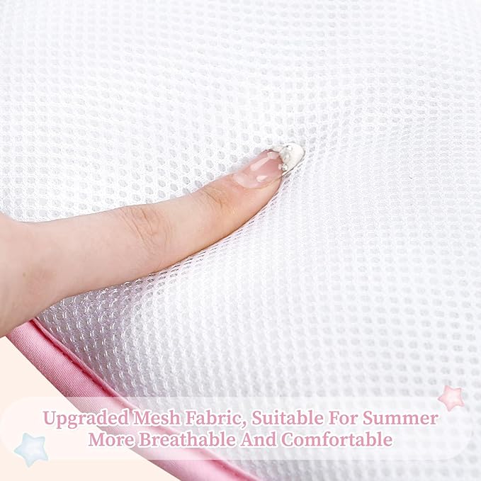 Summer Infant Car Seat Insert, 2 in 1 Baby Car Seat Head Body Support for Newborn Upgrade Mesh Baby Car Seat Insert Stroller Cushion for Boys Girls, Extra Soft and Breathable, Unicorn