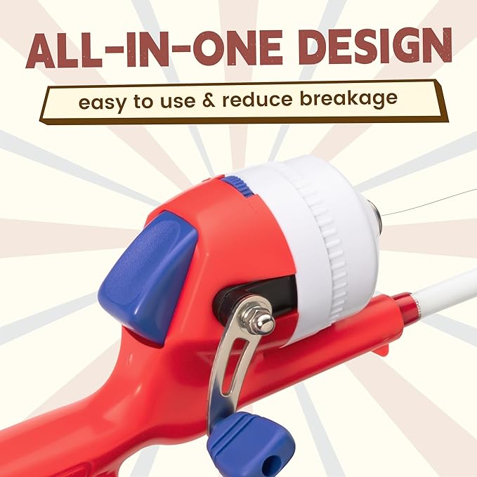 Kids Fishing Pole, Telescopic Fishing Rod, Toddler Collapsible Fishing Rod and Reel Combo with Tackle Box, Fishing Line, Bobber, and Soft Lures for Boy, Girl, Youth, Beginner, Over 4 Years Old