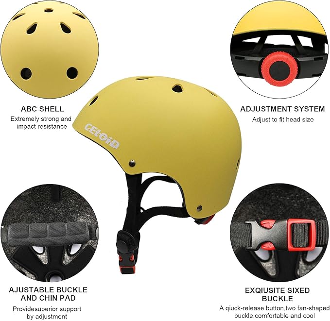 Kids Bike Helmet,Toddler Skateboard Helmets for Ages 2-3-5-8-14 Years Boys Girls，Adjustable Multi-Sport Bicycle Skateboarding Football Roller Skating Scooter Rollerblade Balance Bike Helmet